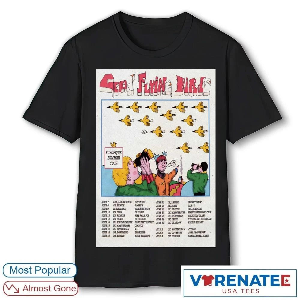 Official Good Flying Birds Summer EU UK Tour 2026 Poster T-Shirt