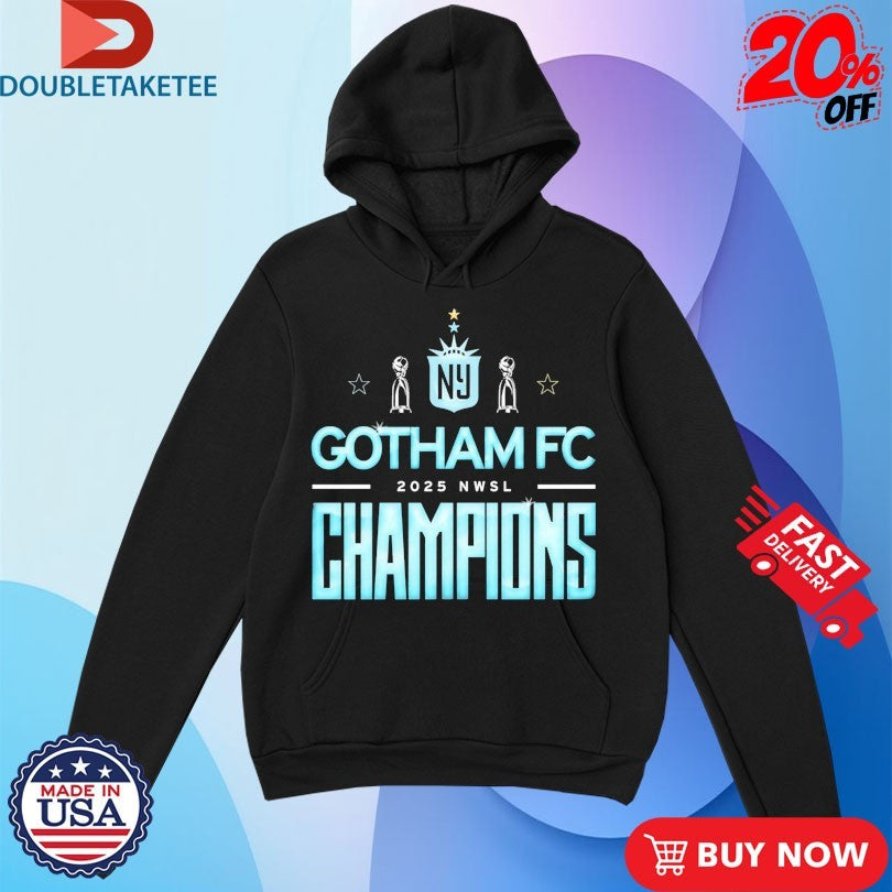 Official Gotham FC 2025 NWSL Champions Trophies Shirts