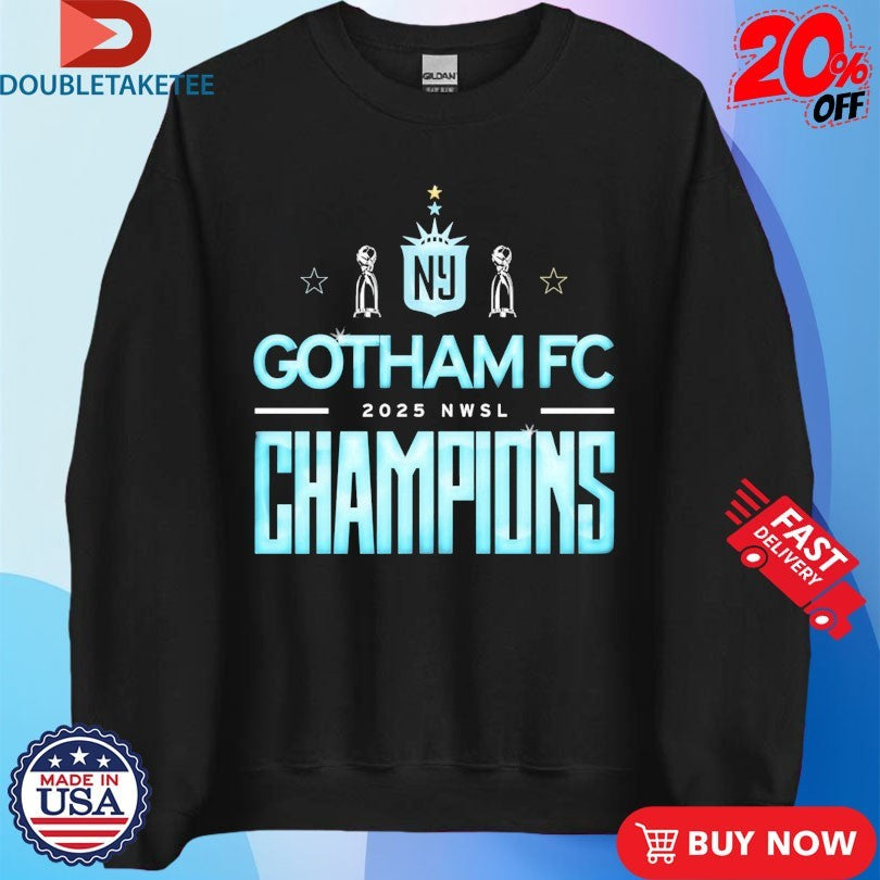 Official Gotham FC 2025 NWSL Champions Trophies Shirts