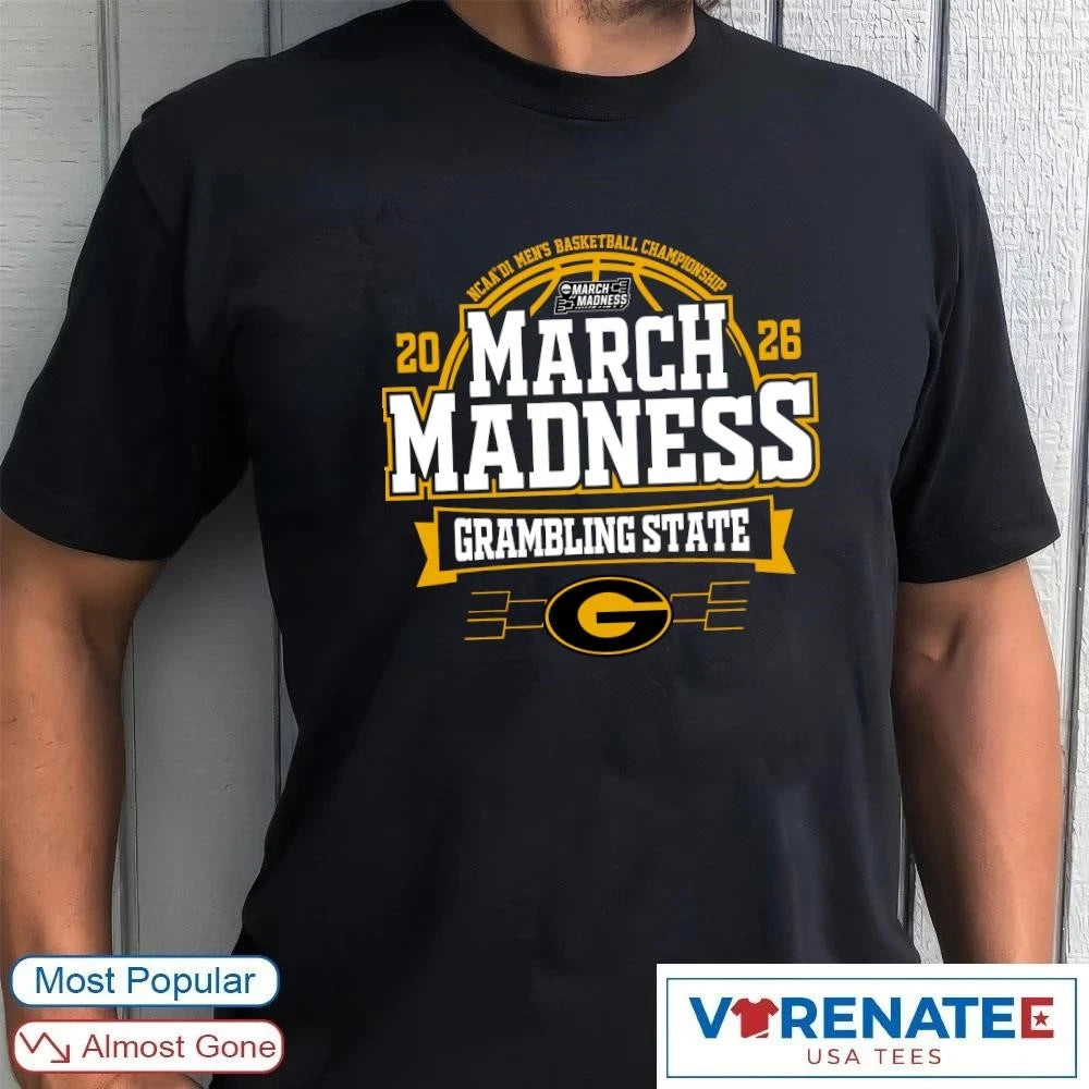Official Grambling State Tigers 2026 NCAA DI Men’s Basketball Championship March Madness Bound T-Shirt