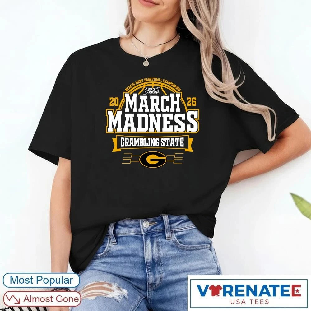 Official Grambling State Tigers 2026 NCAA DI Men’s Basketball Championship March Madness Bound T-Shirt