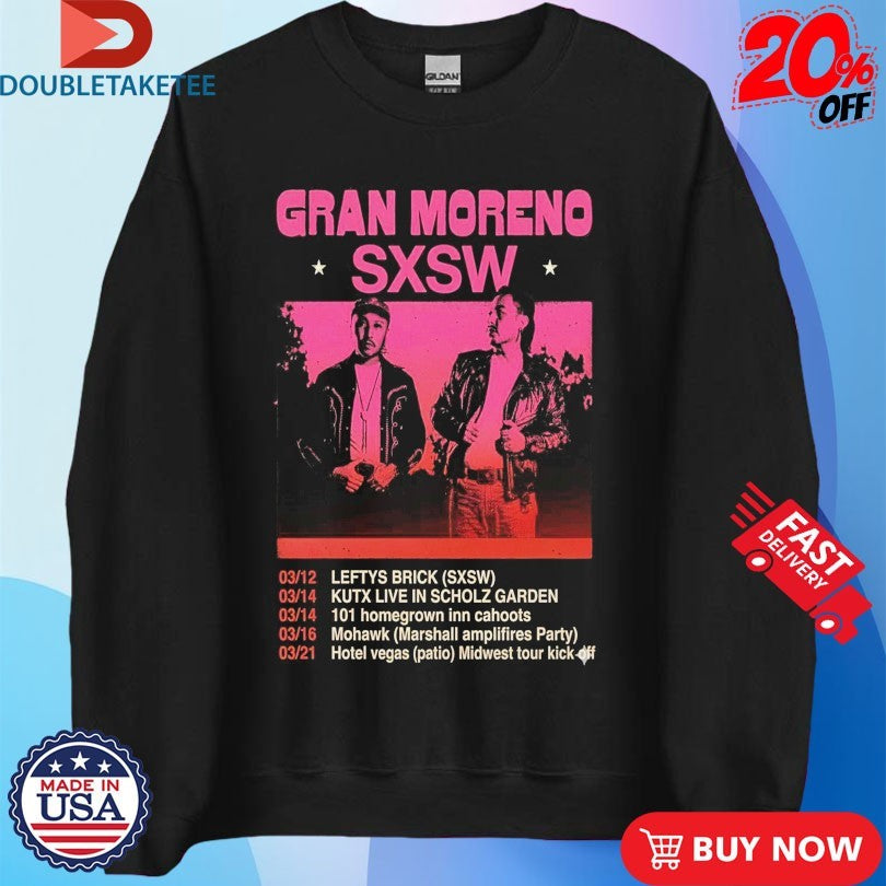 Official Gran Moreno Sxsw March 2026 Tour Shirts