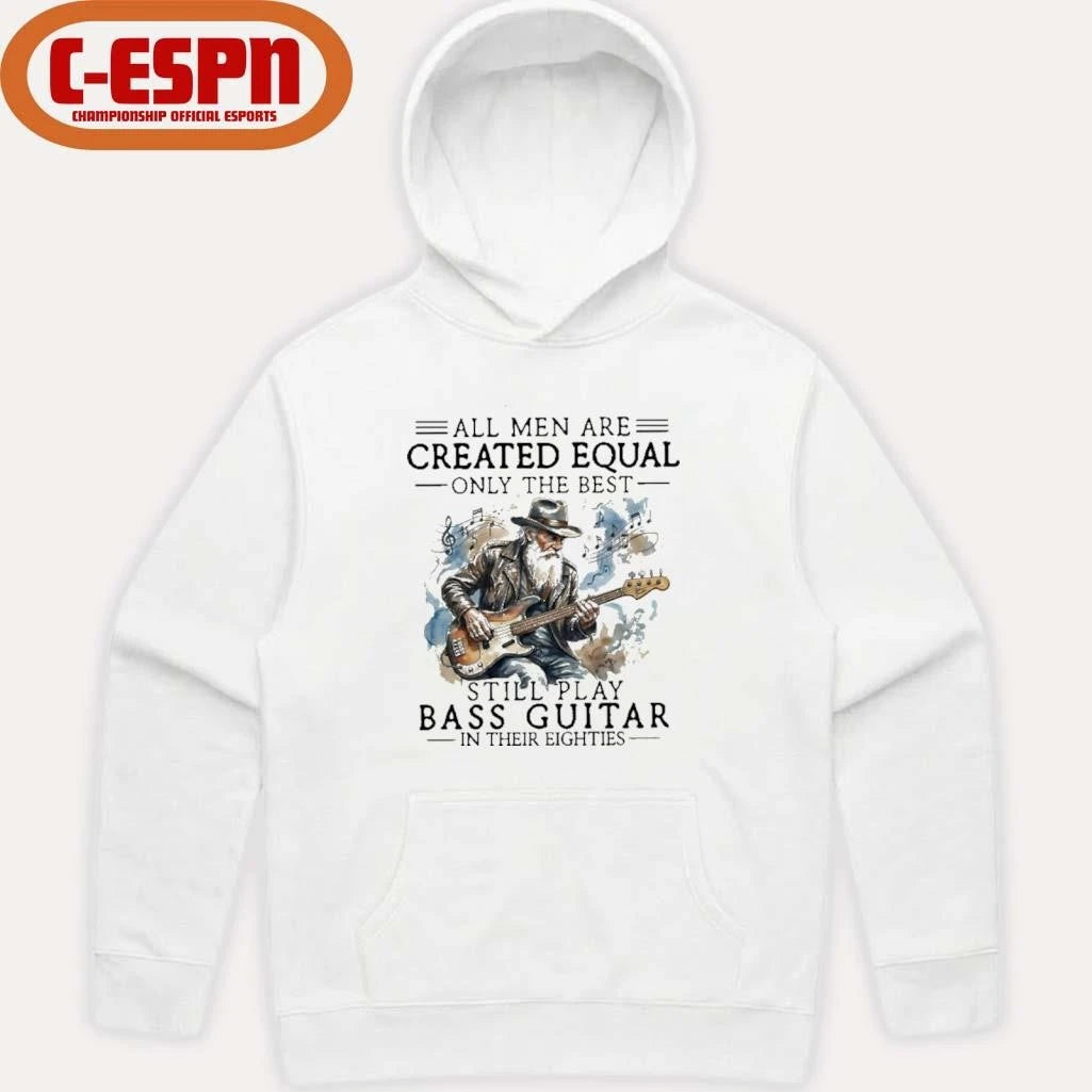 Official Grandpa All Men Are Created Equal, Only The Best Still Play Bass Guitar In Their Eighties Shirt