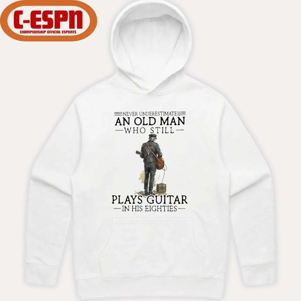 Official Grandpa Never Underestimate An Old MAn Who Still Plays guitar In His 80s Shirt