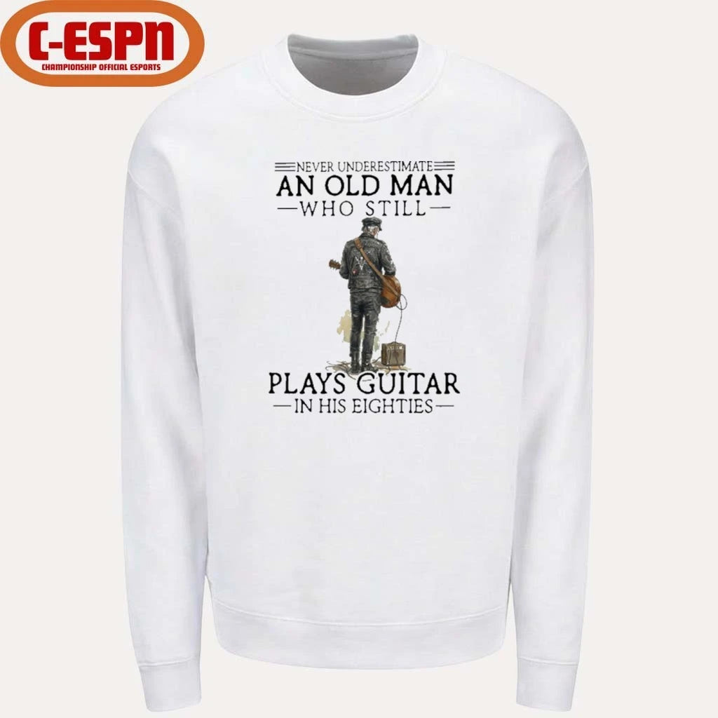 Official Grandpa Never Underestimate An Old MAn Who Still Plays guitar In His 80s Shirt
