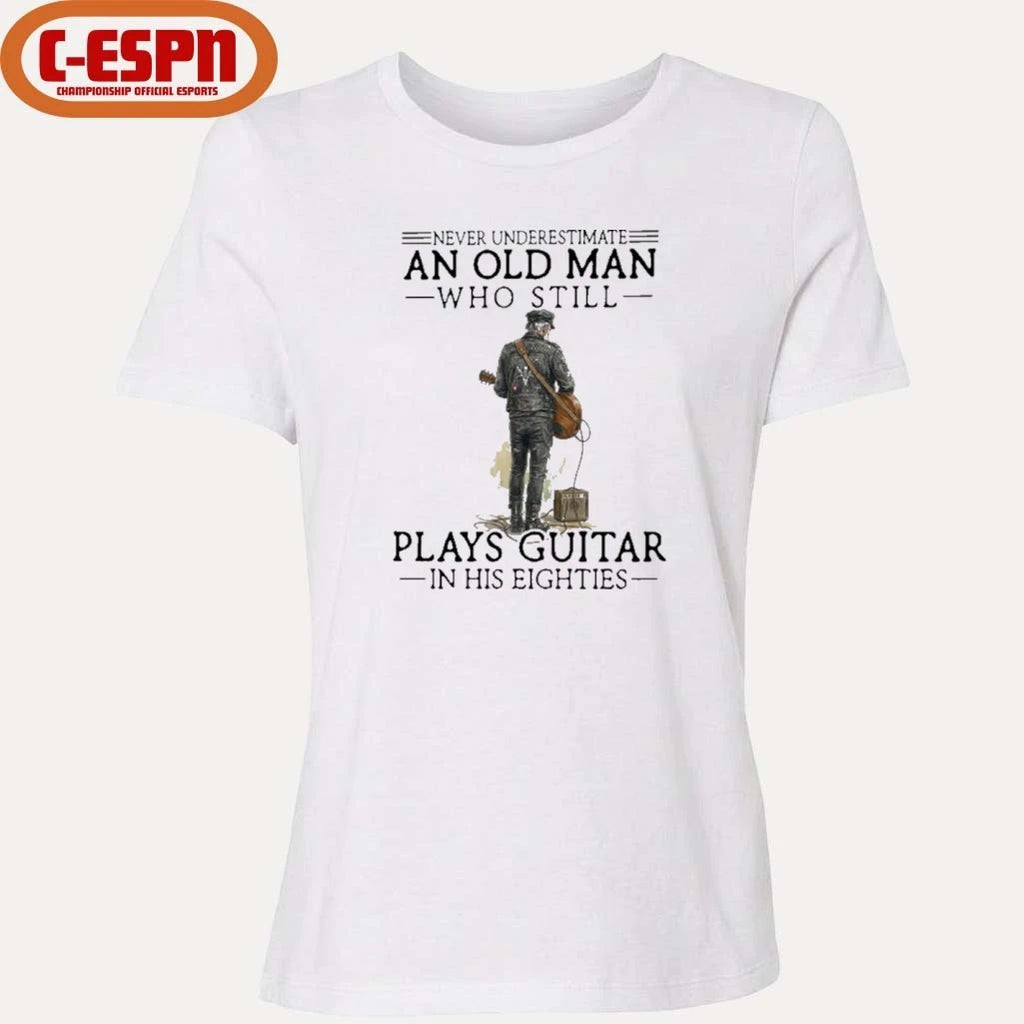 Official Grandpa Never Underestimate An Old MAn Who Still Plays guitar In His 80s Shirt