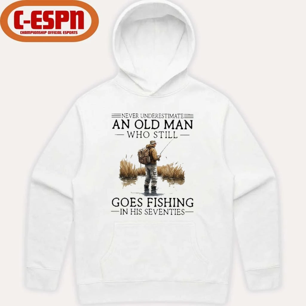 Official Grandpa Never Underestimate An Old Man Who Still Goes Fishing In His Seventies Shirt
