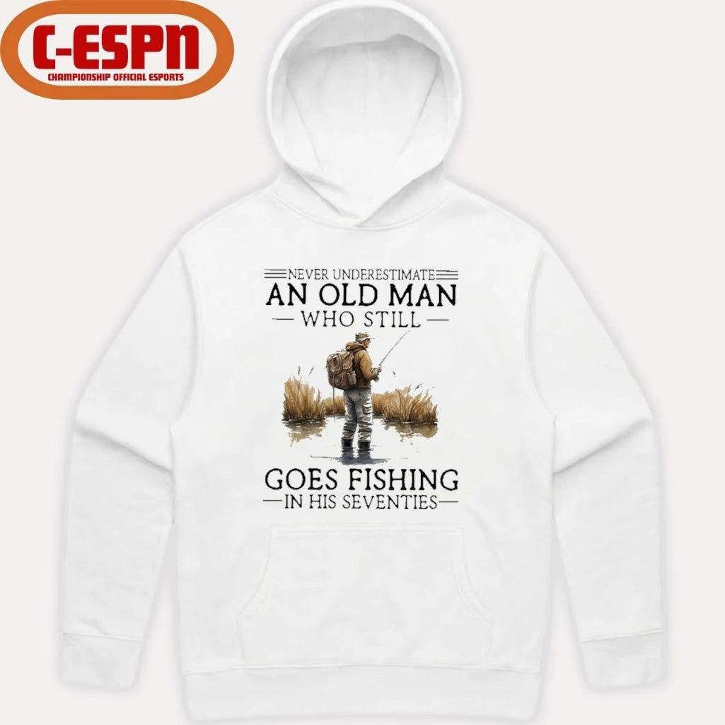 Official Grandpa Never Underestimate An Old Man Who Still Goes Fishing In His Seventies Shirt
