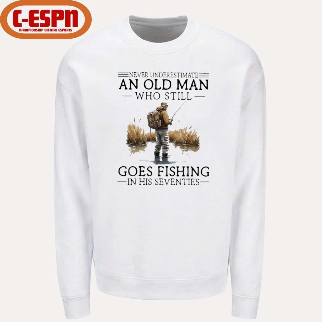 Official Grandpa Never Underestimate An Old Man Who Still Goes Fishing In His Seventies Shirt