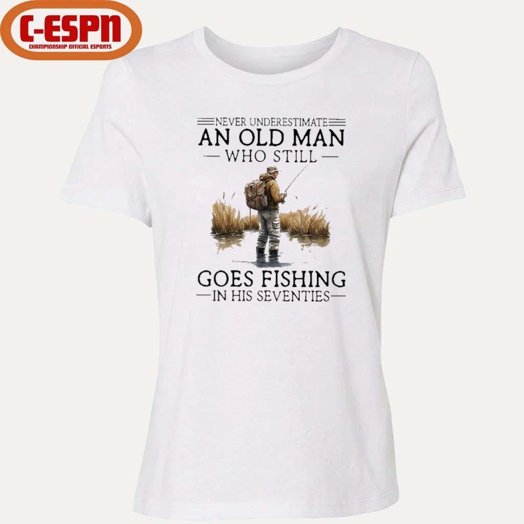 Official Grandpa Never Underestimate An Old Man Who Still Goes Fishing In His Seventies Shirt