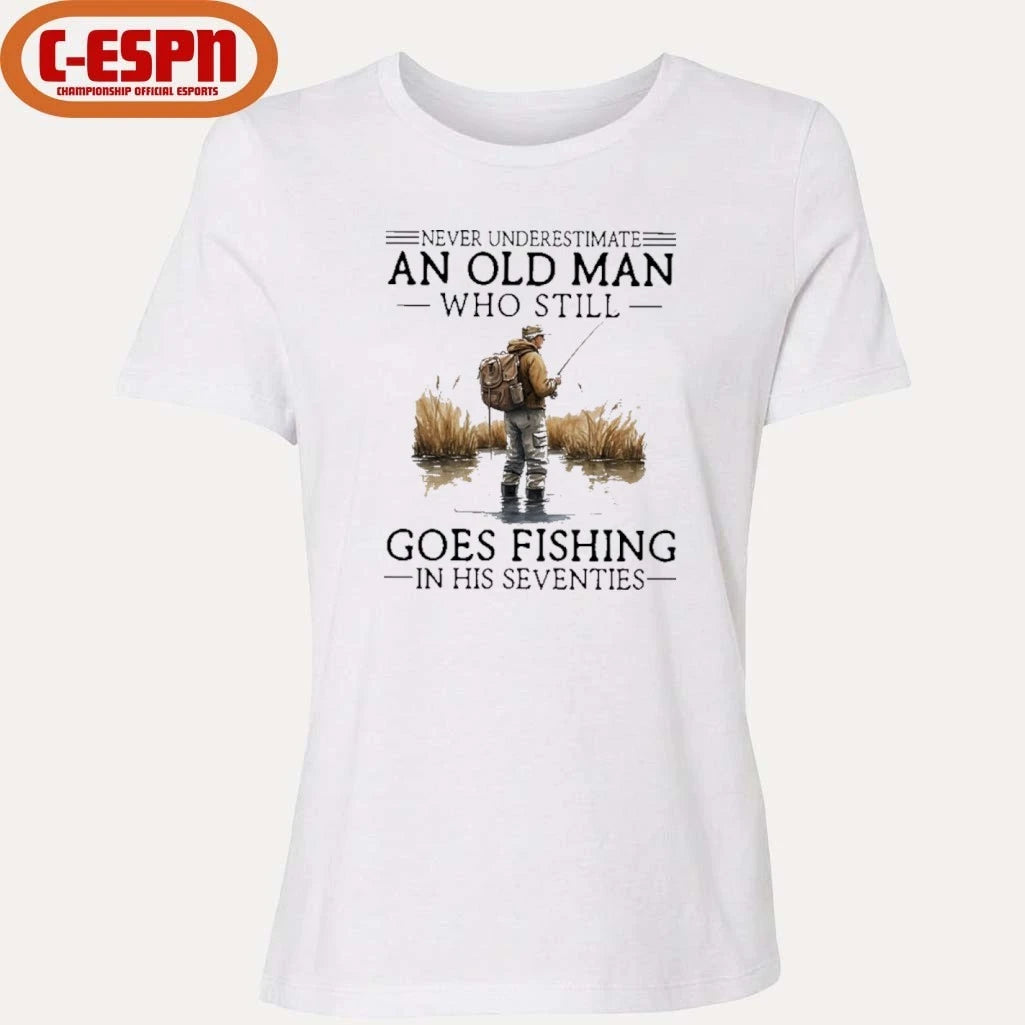 Official Grandpa Never Underestimate An Old Man Who Still Goes Fishing In His Seventies Shirt