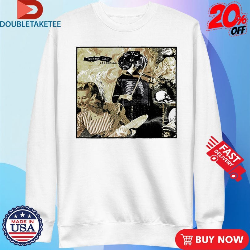 Official Green Day Insomniac Album Cover Shirts