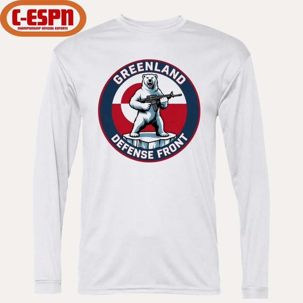 Official Greenland Defense Front Funny Political Polar Bear Solider T-Shirt