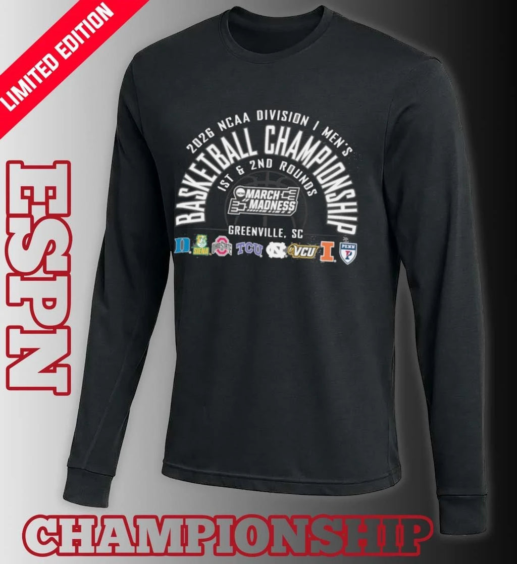 Official Greenville, SC 2026 NCAA DI Men’s Basketball Championship – 1st, 2nd Rounds Shirt