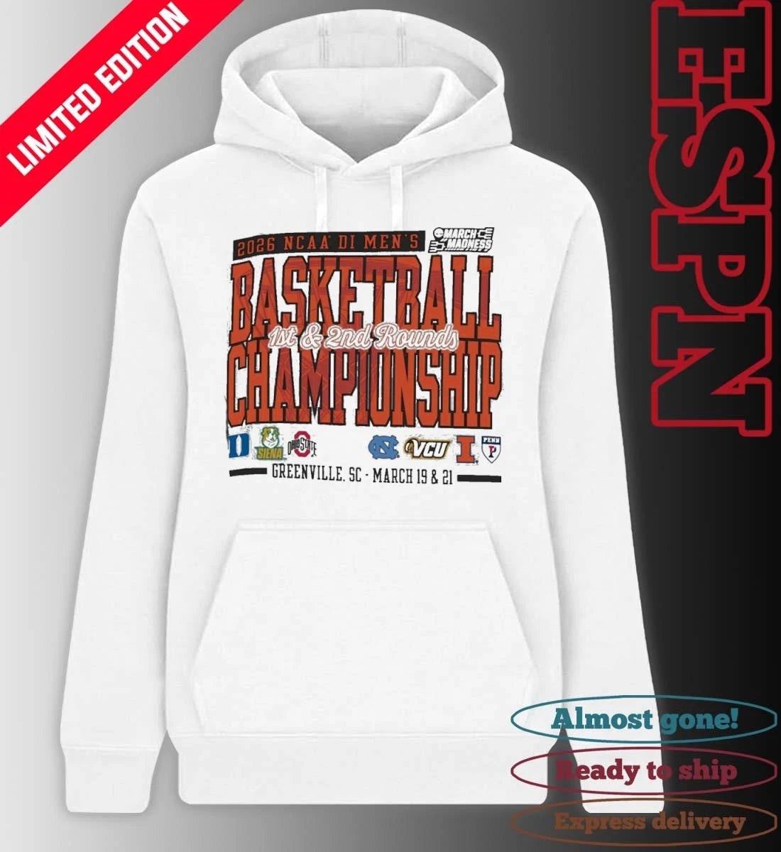 Official Greenville, SC 2026 NCAA DI Men’s Basketball Championship – March 19 &amp; 21 T-Shirt