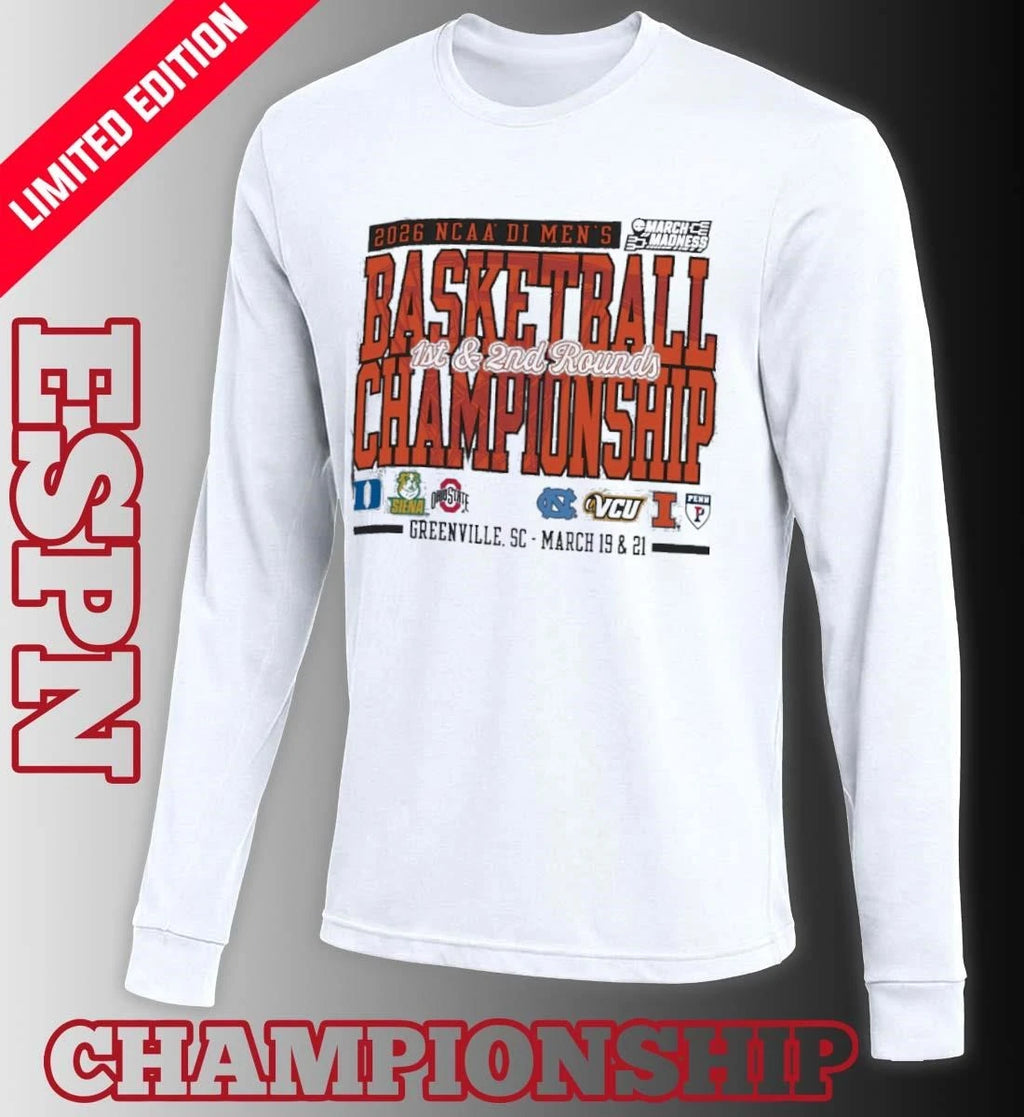 Official Greenville, SC 2026 NCAA DI Men’s Basketball Championship – March 19 &amp; 21 T-Shirt