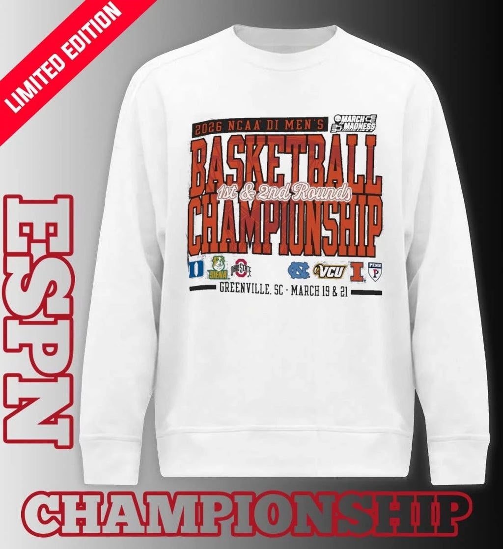 Official Greenville, SC 2026 NCAA DI Men’s Basketball Championship – March 19 &amp; 21 T-Shirt