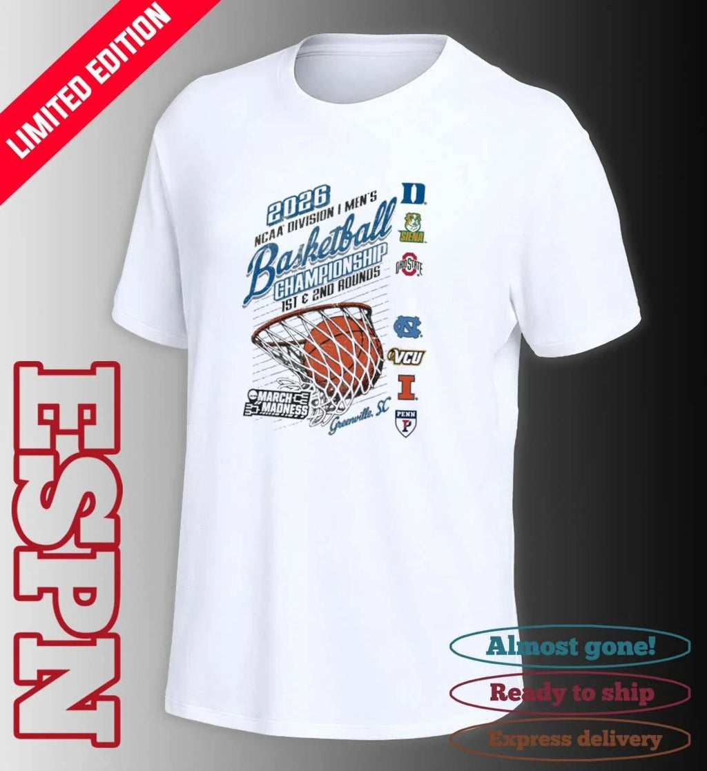 Official Greenville, SC Regional 2026 NCAA DI Men’s Basketball Championship Shirt