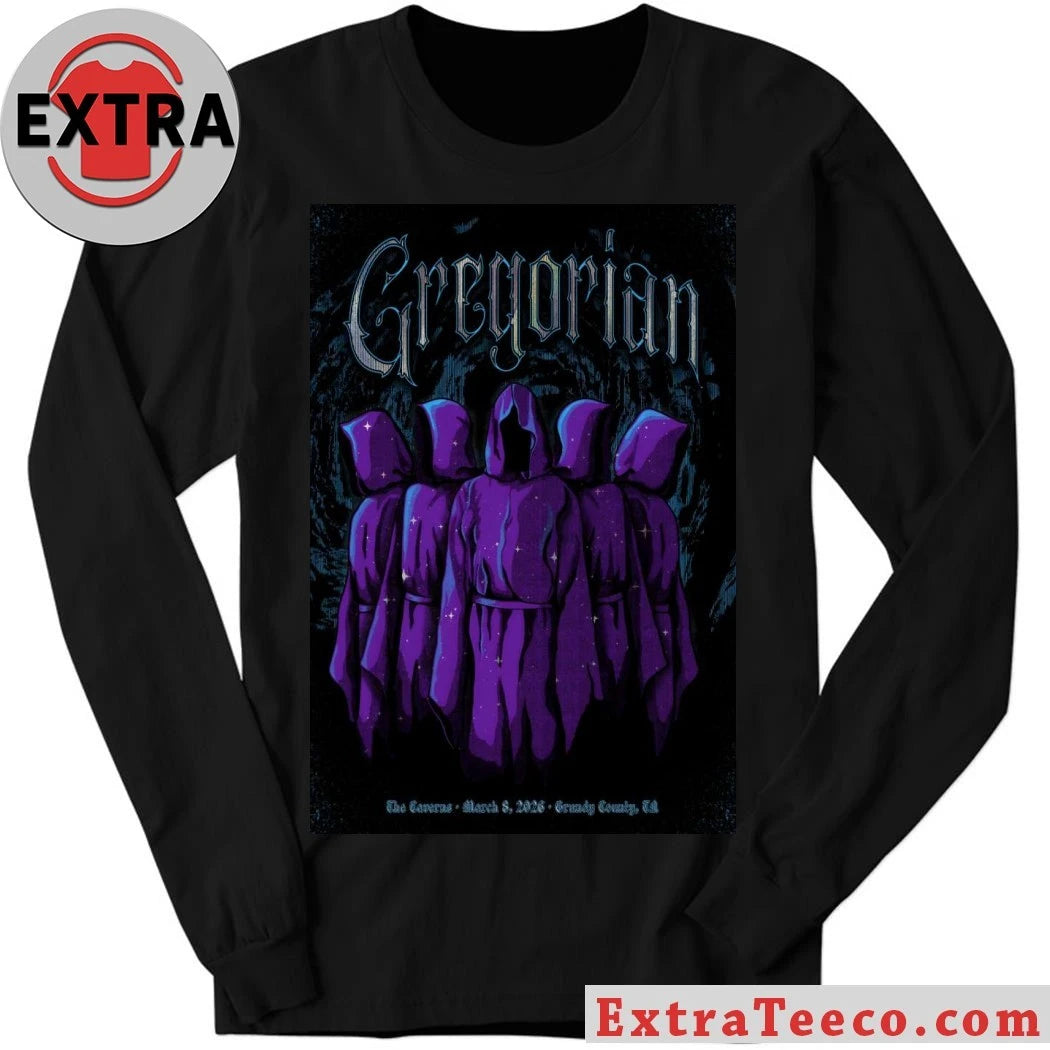 Official Gregorian Mar 8 2026 The Caverns In Pelham TN Poster Shirt