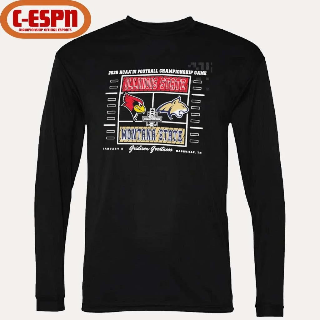 Official Gridiron Greatness 2026 NCAA DI Football Championship Game Illinois State Vs Montana State Shirt