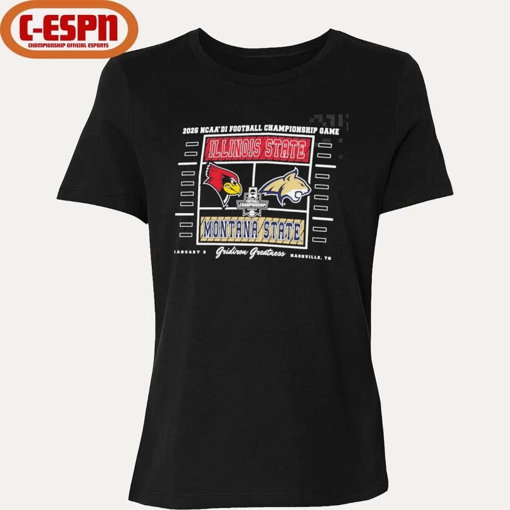 Official Gridiron Greatness 2026 NCAA DI Football Championship Game Illinois State Vs Montana State Shirt