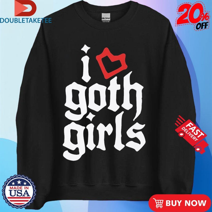 Official Groovy Society I Heart Goth Girls Shirts