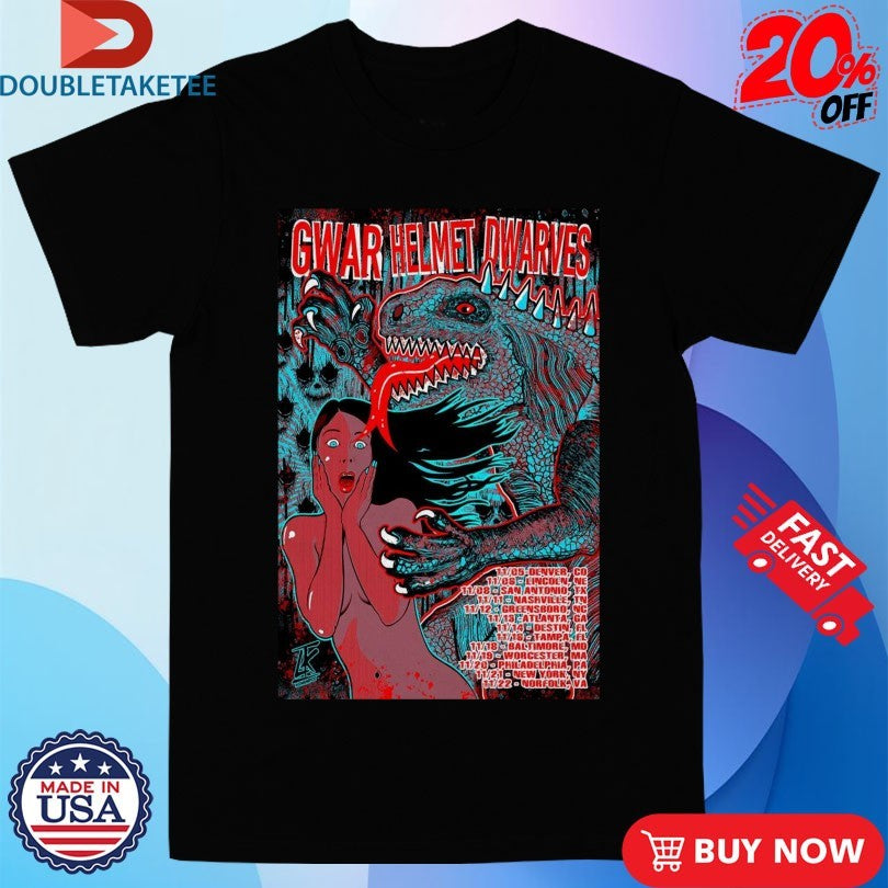 Official Gwar, Helmet And Dwarves Tour November 2025 Shirts