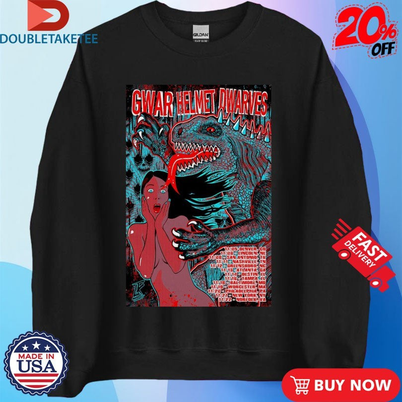 Official Gwar, Helmet And Dwarves Tour November 2025 Shirts