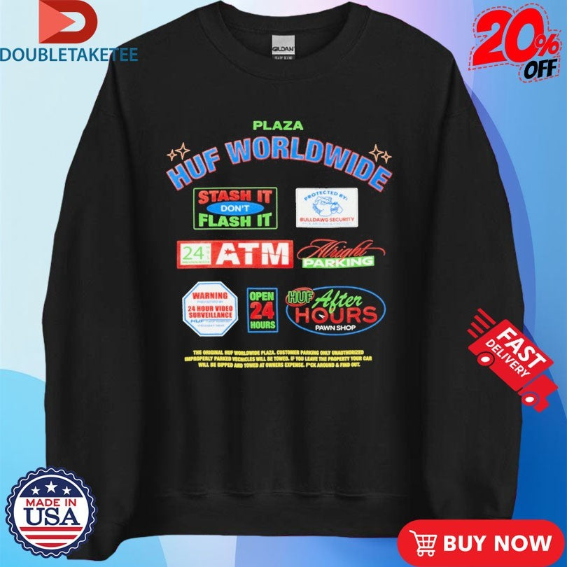 Official HUF Worldwide Plaza Promo Shirts