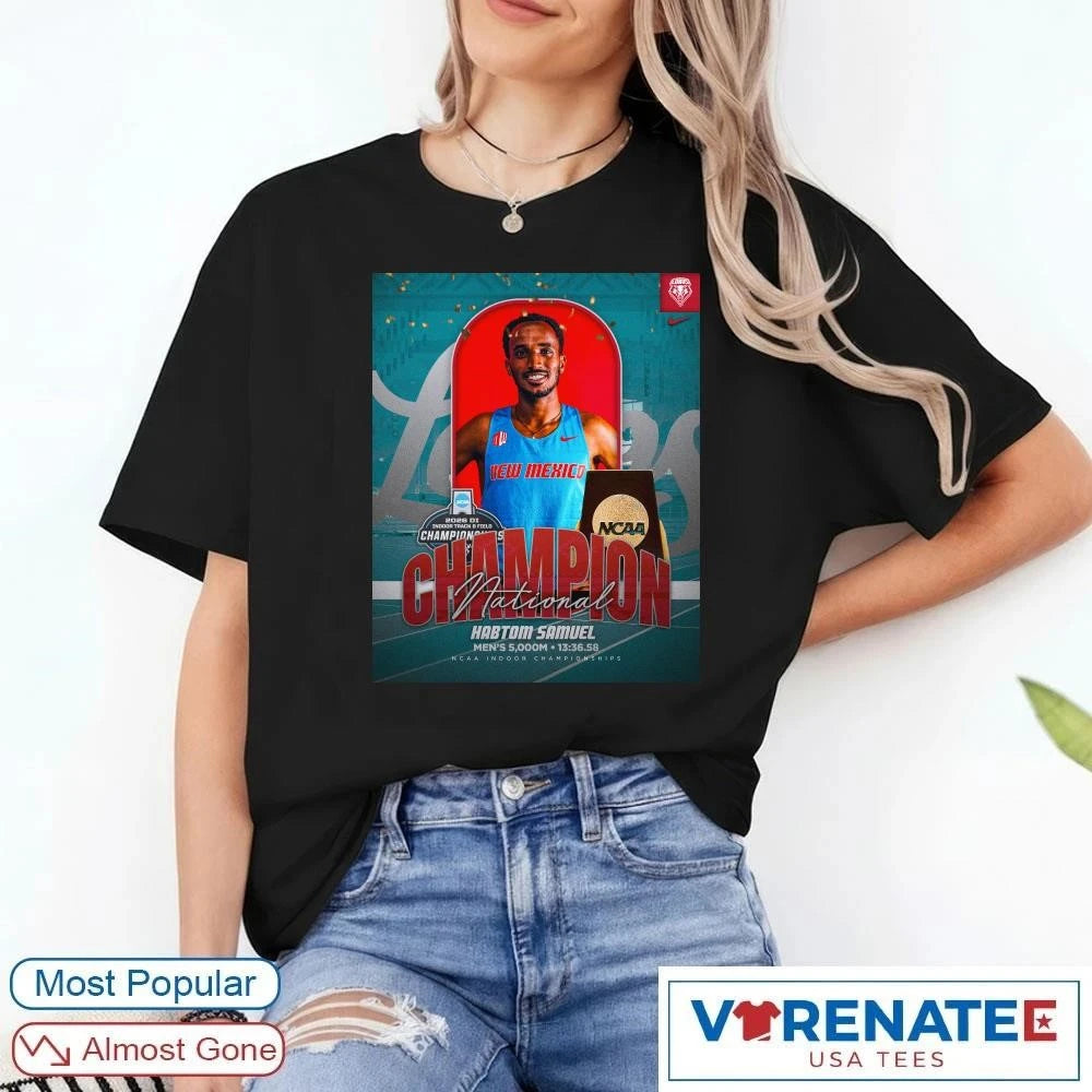 Official Habtom Samuel National Champion NCAA Indoor Championships 2026 Poster T-Shirt