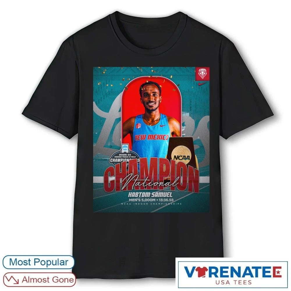 Official Habtom Samuel National Champion NCAA Indoor Championships 2026 Poster T-Shirt
