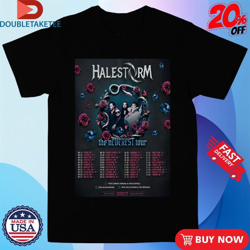 Official Halestorm The Neverest Tour 2025 Dates Shirts