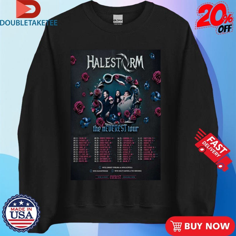Official Halestorm The Neverest Tour 2025 Dates Shirts