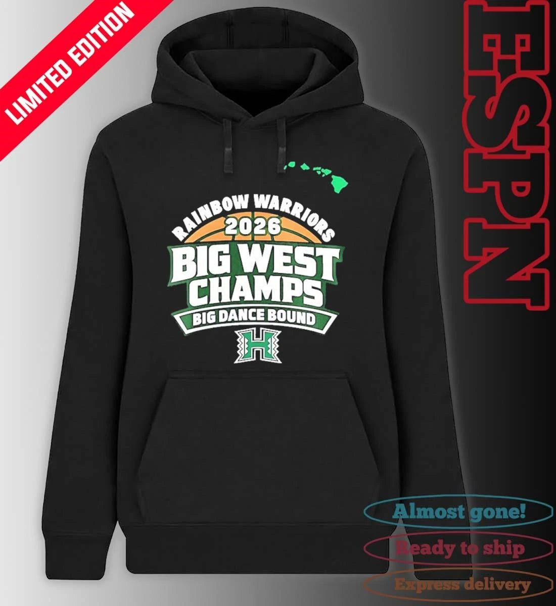 Official Hawaii Rainbow Men’s Basketball Big West Conference Champions Big Dance Bound Shirt