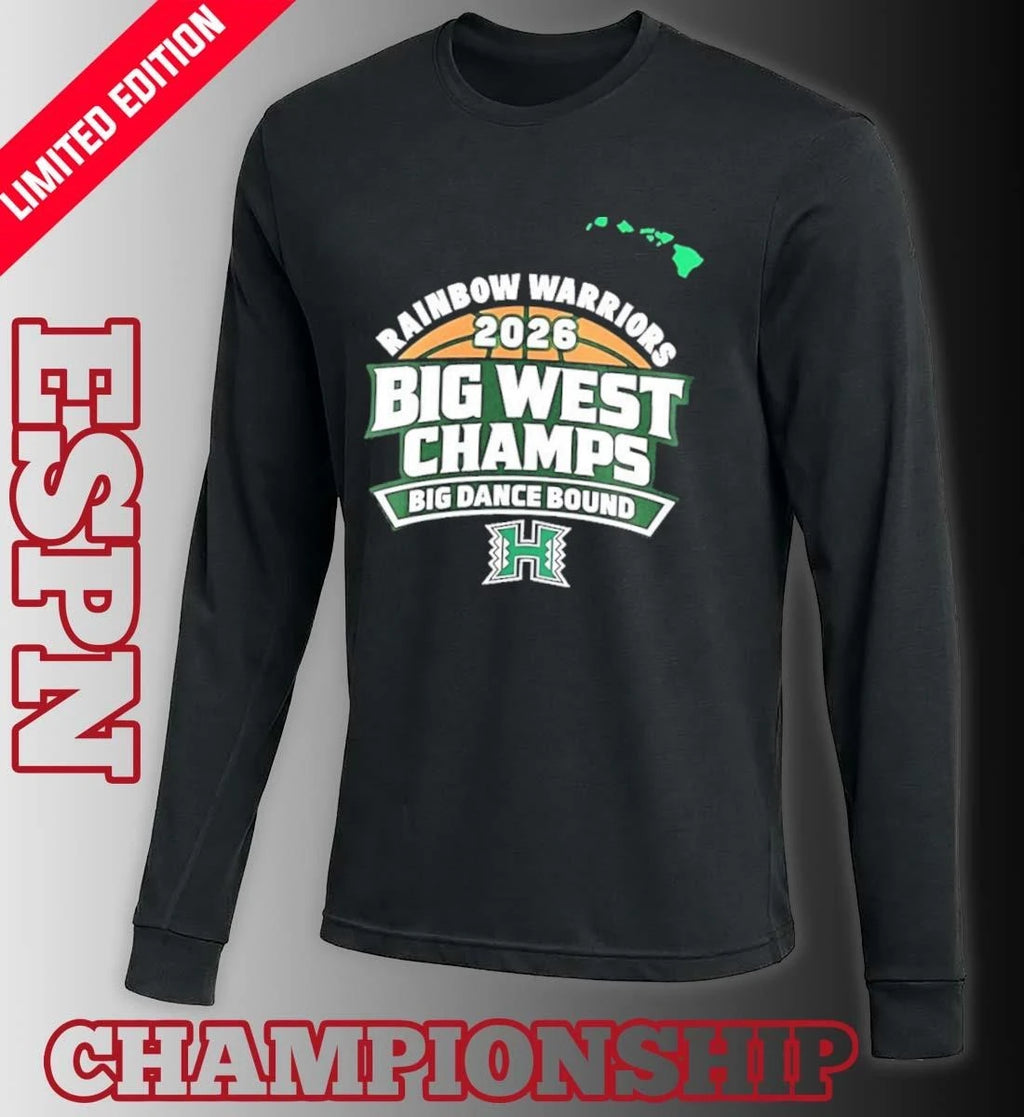 Official Hawaii Rainbow Men’s Basketball Big West Conference Champions Big Dance Bound Shirt