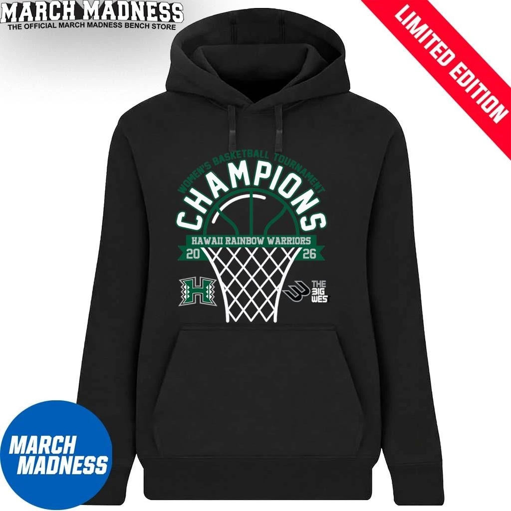 Official Hawaii Rainbow Warriors 2026 Big West Conference Women’s Basketball Tournament Champions Shirt