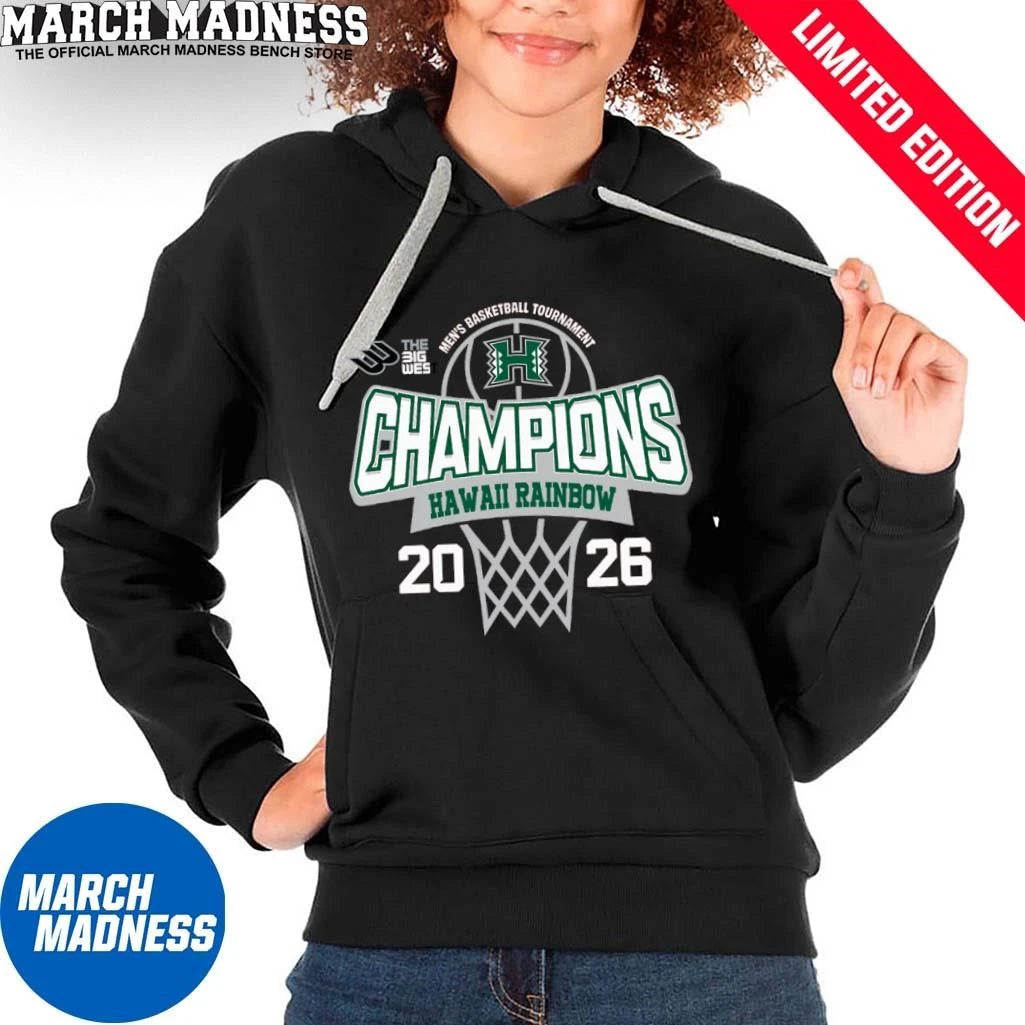 Official Hawaii Rainbow Warriors 2026 The Big West Conference Men’s Basketball Tournament Champions Shirt
