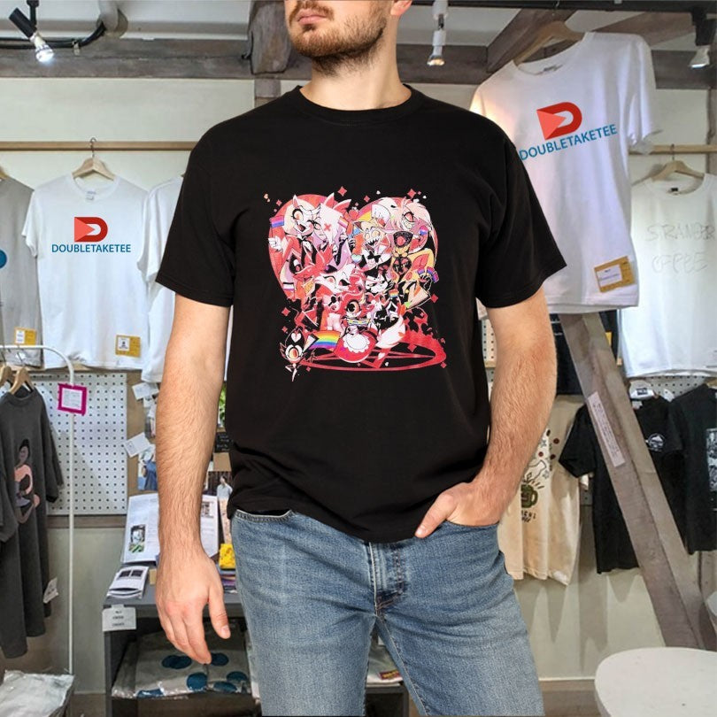Official Hazbin Hotel Pride Month Heart Flag Group Shirts