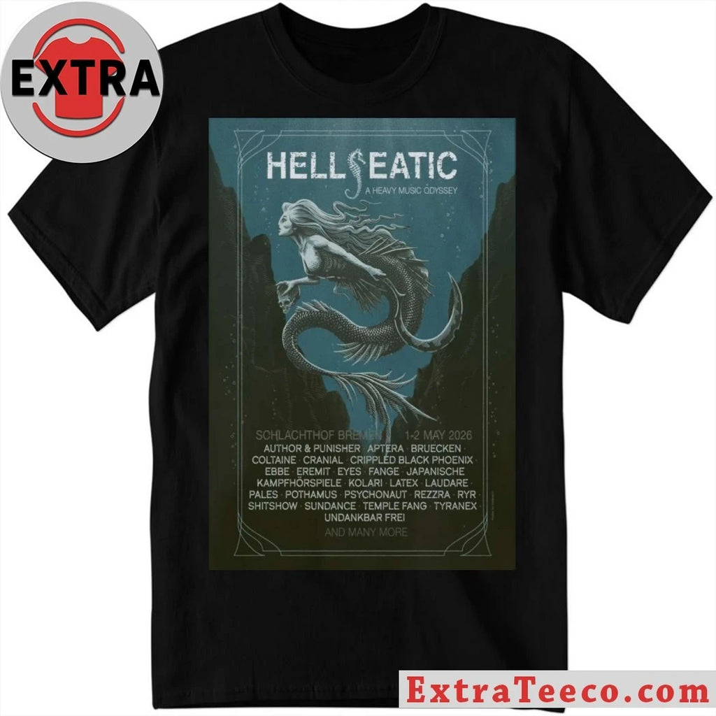 Official Hellseatic A Heavy Music Odyssey 2026 PosterHellseatic T-Shirt