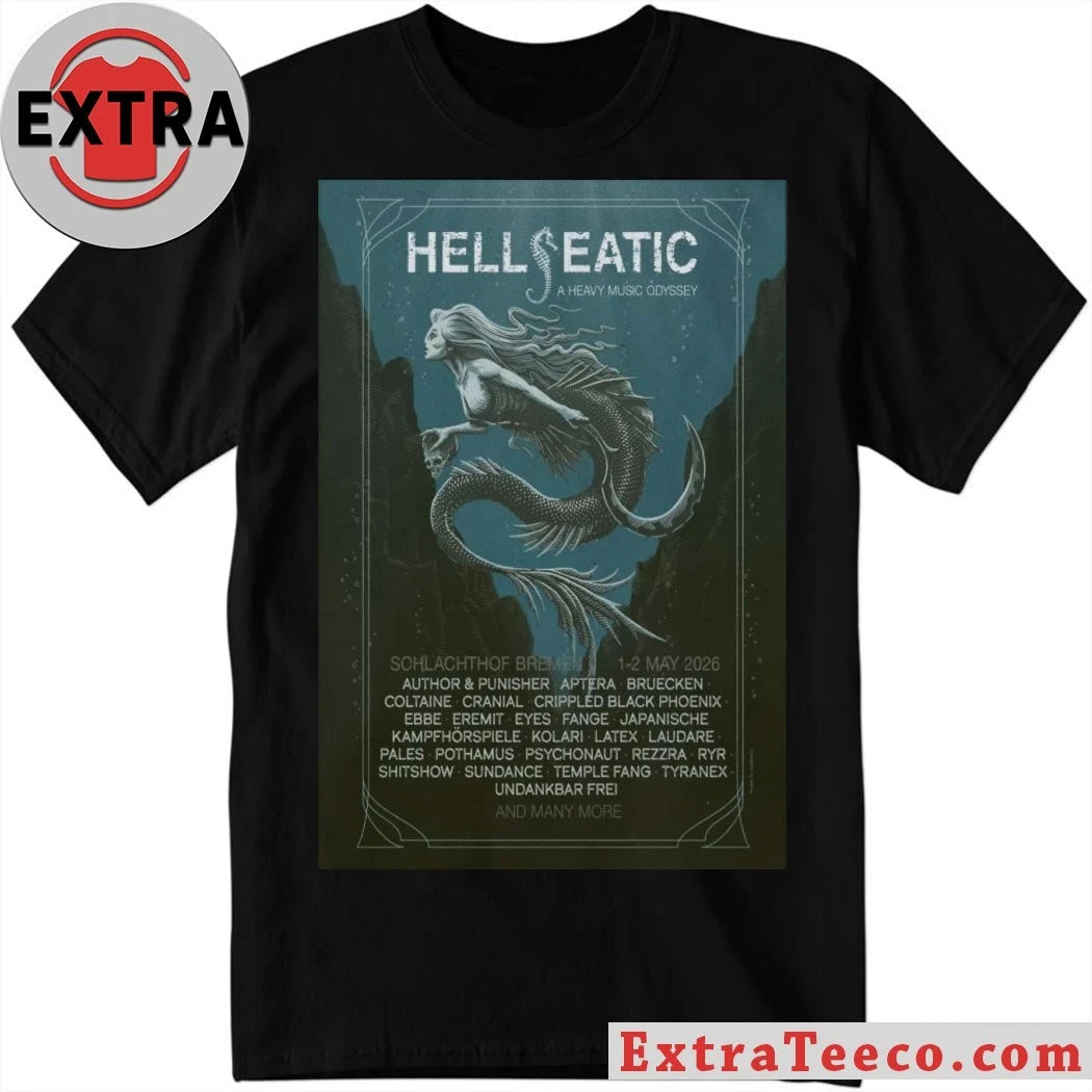 Official Hellseatic A Heavy Music Odyssey 2026 PosterHellseatic T-Shirt