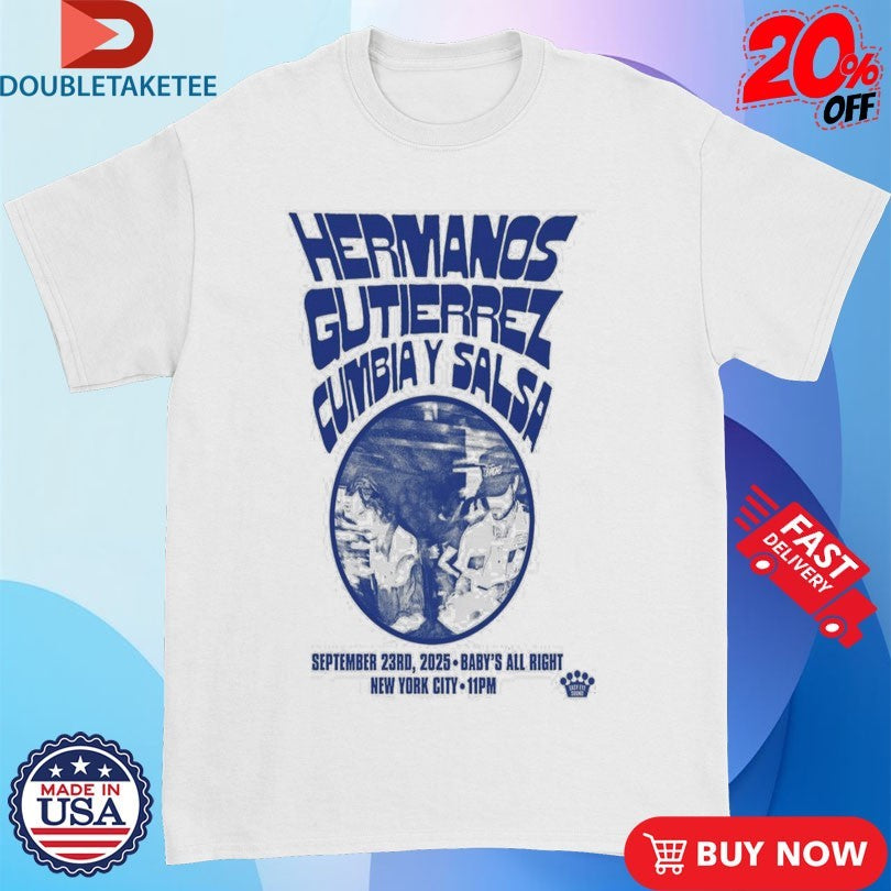 Official Hermanos Gutierrez Sept 23 2025 Brooklyn NY Tour Shirts