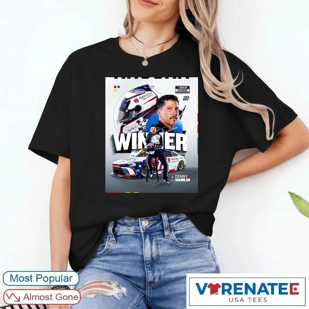 Official He’s A11in All The Time Denny Hamlin Las Vegas Motor Speedway Poster T-Shirt