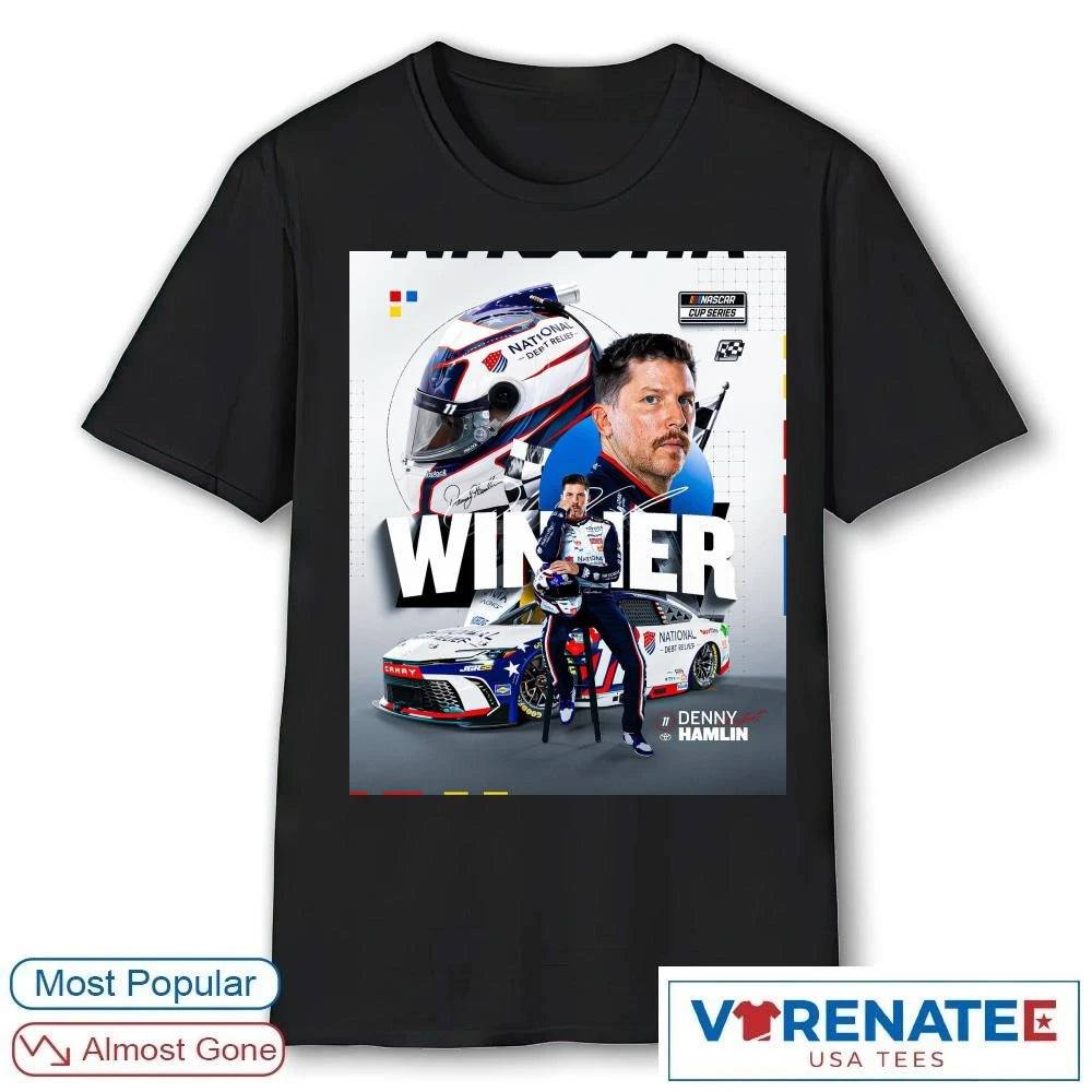 Official He’s A11in All The Time Denny Hamlin Las Vegas Motor Speedway Poster T-Shirt