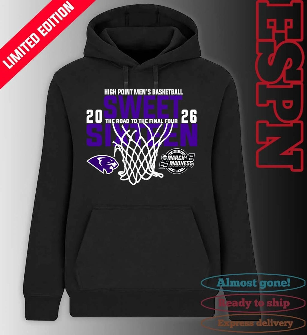 Official High Point Men’s Basketball 2026 Sweet Sixteen The Road To The Final Four Shirt