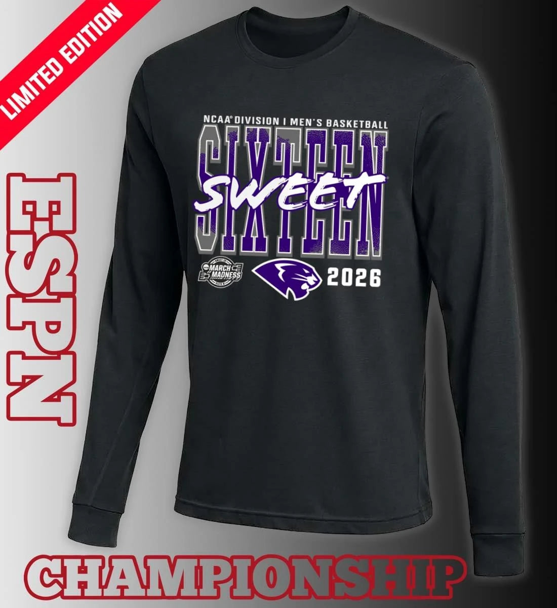 Official High Point Panthers 2026 NCAA Men’s Basketball Tournament March Madness Sweet 16 T-Shirt