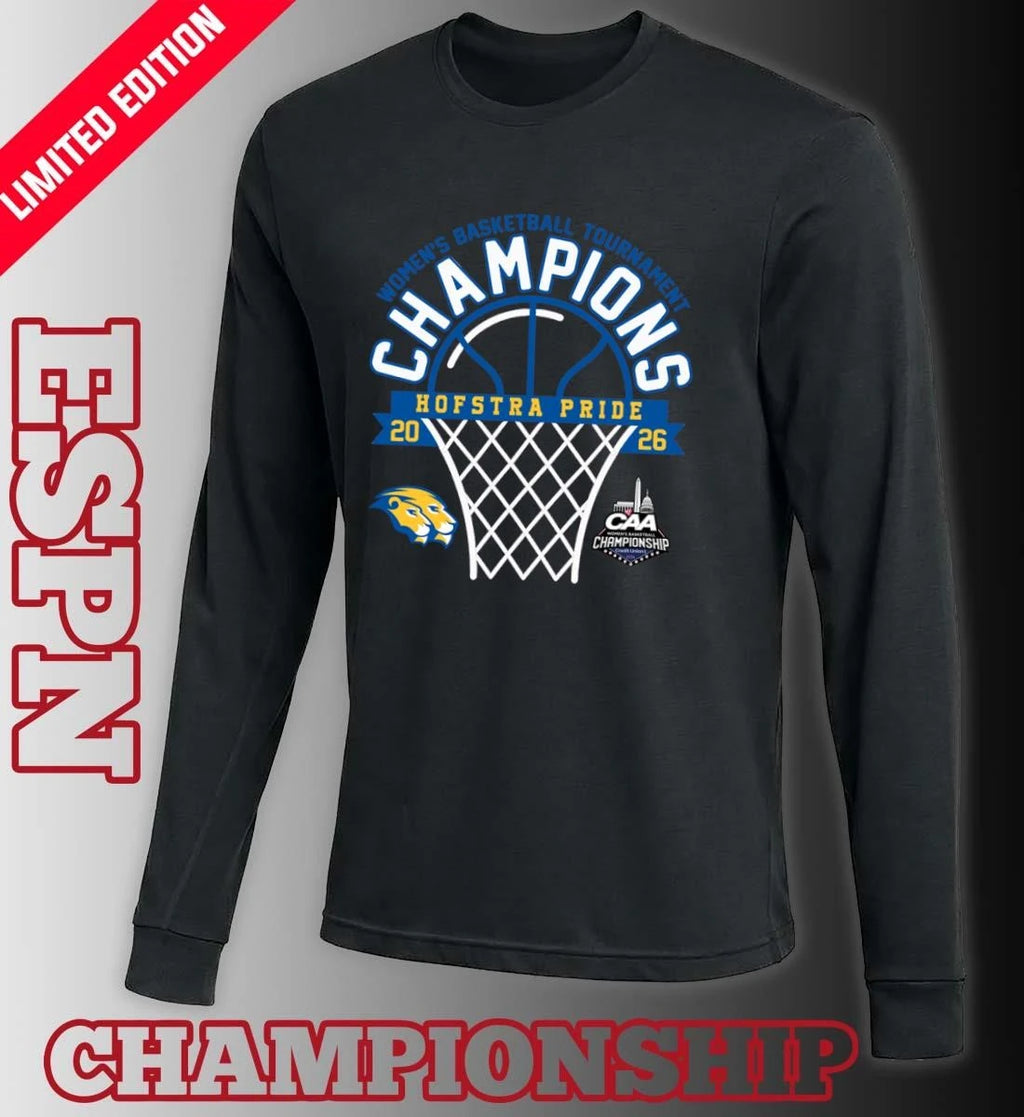 Official Hofstra Pride 2026 Coastal Athletic Association Women’s Basketball Tournament Champions Shirt
