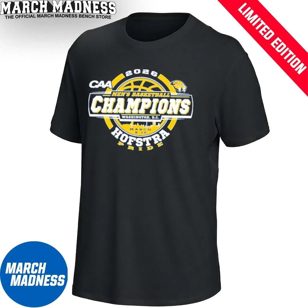 Official Hofstra Pride Men’s Basketball CAA Tournament Champions T-Shirt