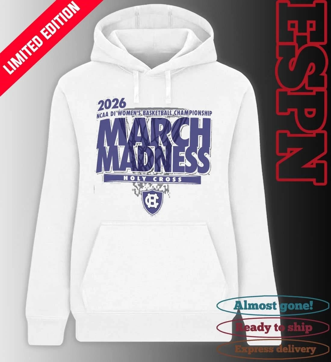 Official Holy Cross Women’s Basketball Single Team 2026 NCAA March Madness Shirt