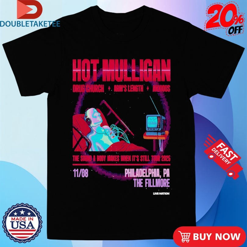 Official Hot Mulligan 08 Nov 2025 The Fillmore Philadelphia in Philadelphia, PA Tour Shirts
