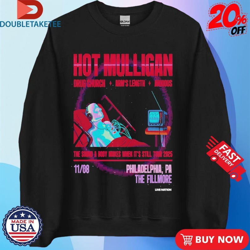 Official Hot Mulligan 08 Nov 2025 The Fillmore Philadelphia in Philadelphia, PA Tour Shirts